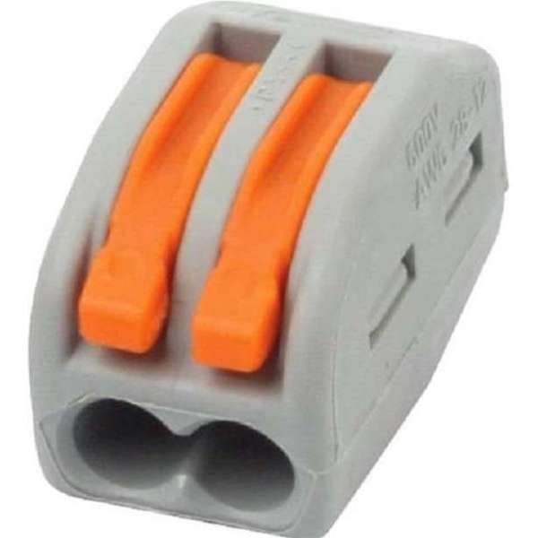 100 stuk- Lasklem 2-polig 0.08 – 4mm² hersluitbaar 100 stuk- Lasklem 2-polig 0.08 – 4mm² hersluitbaar