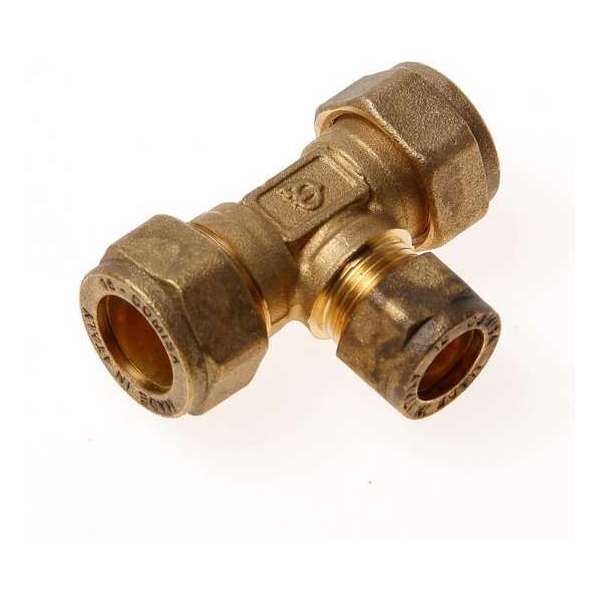 Installatiebranche T-koppeling 3x knel 15 x 12 x 15mm Installatiebranche T-koppeling 3x knel 15 x 12 x 15mm