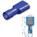 Nylon vlaksteker 6,3x0,8 mm Blauw - 1,5 ~ 2,5 mm² - Kabelschoen - AMP connector
