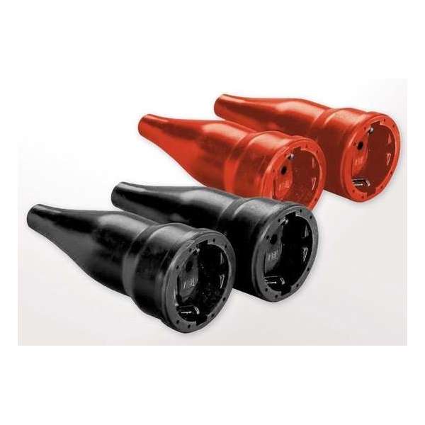 AS Schwabe Rubberen stekker 2-pool, IP20-beveiliging, 2 stuks, zwart AS Schwabe Rubberen stekker 2-pool, IP20-beveiliging, 2 stuks, zwart