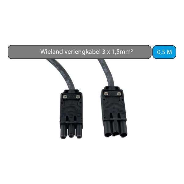 Standstore - Wieland verlengkabel - 3x1,5mm2 - 0,5meter Standstore - Wieland verlengkabel - 3x1,5mm2 - 0,5meter