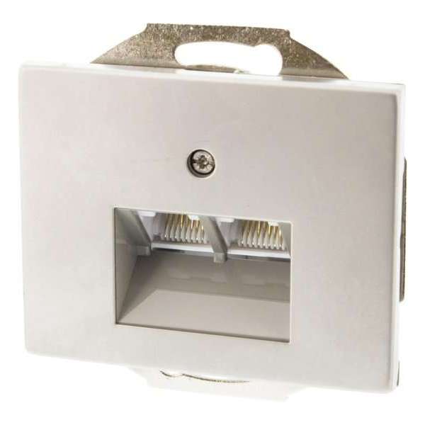 Contactdoos – inbouw – telefoon – data – CAT6A – 2 x 8–polig – geschikt voor afdekraam Berker K5 – RVS Contactdoos – inbouw – telefoon – data – CAT6A – 2 x 8–polig – geschikt voor afdekraam Berker K5 – RVS