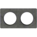 Afdekraam Odace Touch 2V - Leisteen/Aluminium - Schneider Electric - S530804V