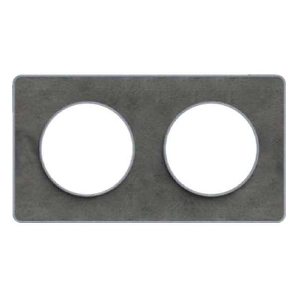 Afdekraam Odace Touch 2V - Leisteen/Aluminium - Schneider Electric - S530804V Afdekraam Odace Touch 2V - Leisteen/Aluminium - Schneider Electric - S530804V