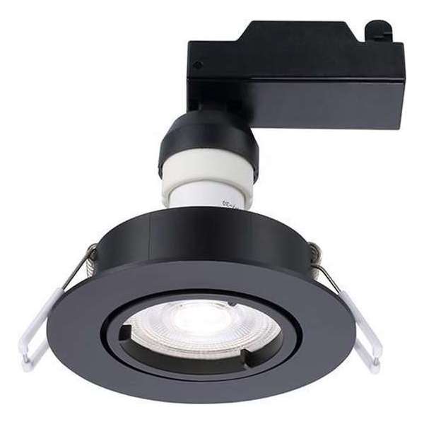 Inbouwspot LED - GU10 - 345 lm - dimbaar - IP20 - zwart Zwart Inbouwspot LED - GU10 - 345 lm - dimbaar - IP20 - zwart Zwart