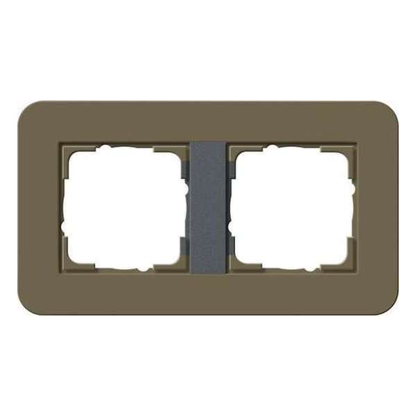 Gira E3 Umbra/antraciet Afdekraam 2 voudig 212426 Gira E3 Umbra/antraciet Afdekraam 2 voudig 212426