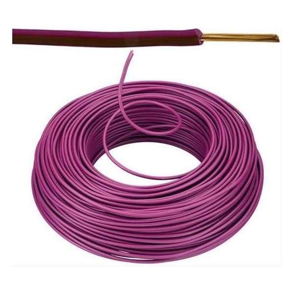 VOB kabel / draad 1,5 mm² Eca - paars ( H07V-U ) - VOB15VI VOB kabel / draad 1,5 mm² Eca - paars ( H07V-U ) - VOB15VI