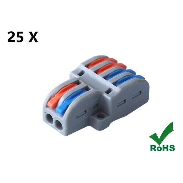 Set van 25 x Lasklem 2 naar 4 - CONNECTOR 450V/32A 18-12AWG 6*0.08-2.5mm2 Set van 25 x Lasklem 2 naar 4 - CONNECTOR 450V/32A 18-12AWG 6*0.08-2.5mm2