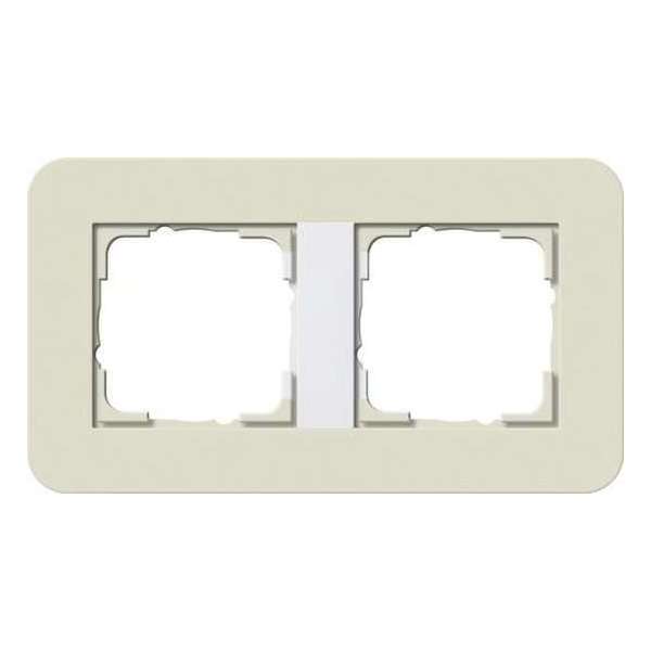Gira E3 Zand/wit Afdekraam 2 voudig 212417 Gira E3 Zand/wit Afdekraam 2 voudig 212417