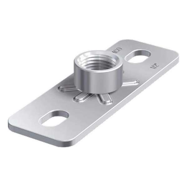 FLAM grondplaat v/beugelbev GP, staal, (bxlxh) 40x120x19mm, el verz FLAM grondplaat v/beugelbev GP, staal, (bxlxh) 40x120x19mm, el verz
