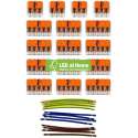 LEDatHOME - WAGO connector kit compatibel met 3x kabel voor 14 gats plafondkap