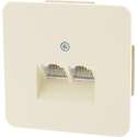 Contactdoos – ISDN – inbouw – 2 x 8–polig – CAT3 – geschikt voor Peha Standard – crème