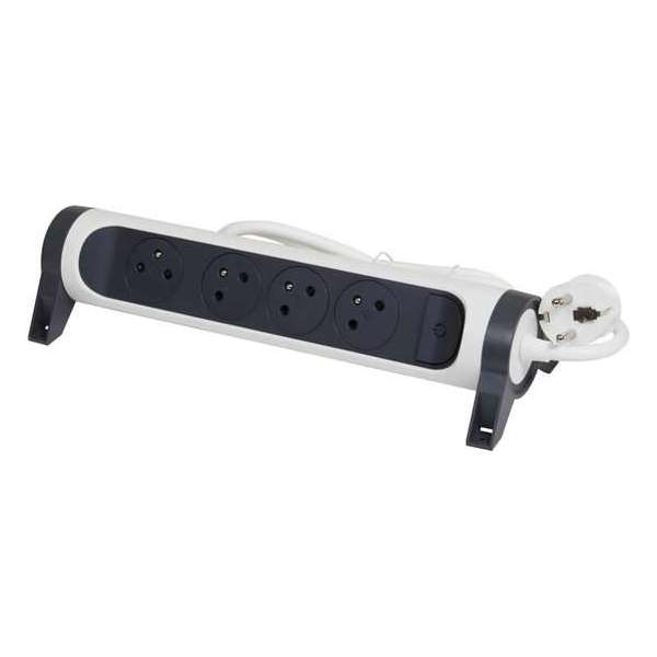Legrand - 4V STOPCONTACT PREMIUM +SCH +3M - Grijs Legrand - 4V STOPCONTACT PREMIUM +SCH +3M - Grijs
