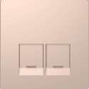 Inzetstuk RJ45 Actassi 2V - Metaal - Champagne Metallic - Systeem Design - Schneider Electric - MTN4572-6051