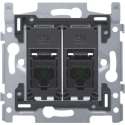 Niko Sokkel data stopcontact 2XRJ45 utp CAT5E - 170-65252