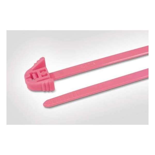HellermannTyton 115-00147 REZ200-PA66-PK Kabelbinder Pink 100 stuk(s) HellermannTyton 115-00147 REZ200-PA66-PK Kabelbinder Pink 100 stuk(s)