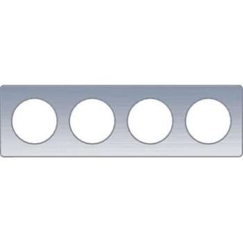 Afdekraam Odace Touch 4V - Aluminium - Schneider Electric - S530808J