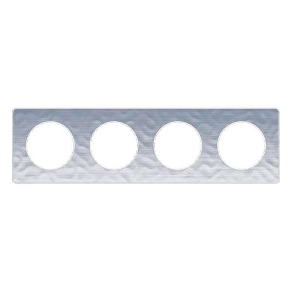 Afdekraam Odace Touch 4V - Gehamerd Aluminium - Schneider Electric - S520808K Afdekraam Odace Touch 4V - Gehamerd Aluminium - Schneider Electric - S520808K