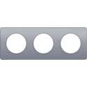 Afdekraam Odace Touch 3V - Aluminium - Schneider Electric - S530806J