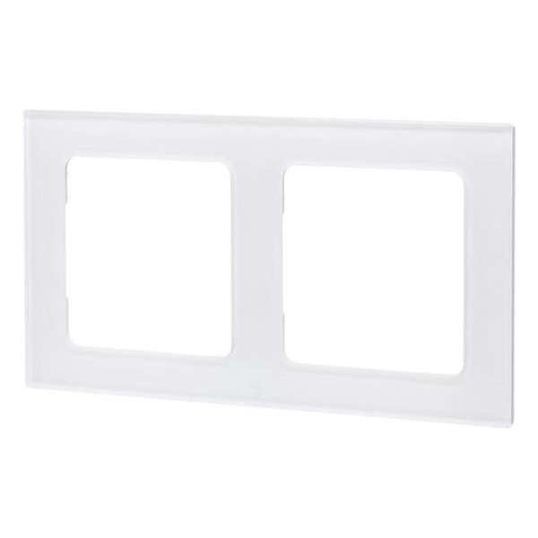 Afdekraam - Aigi Jura - 2-voudig - Vierkant - Glas - Wit - BES LED Afdekraam - Aigi Jura - 2-voudig - Vierkant - Glas - Wit - BES LED