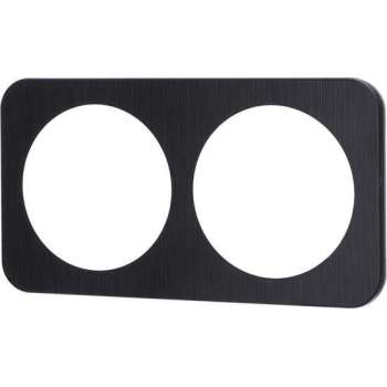 Afdekraam - Igia Jura - 2-voudig - Rond - Aluminium - Zwart