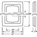 Busch-Jaeger Future Linear afdekraam 4-voudig wit