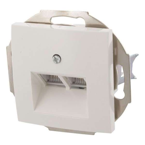 Contactdoos – inbouw – 2 x 8–polig – voor CAT6A – geschikt voor afdekraam Berker S1 – polarwit Contactdoos – inbouw – 2 x 8–polig – voor CAT6A – geschikt voor afdekraam Berker S1 – polarwit
