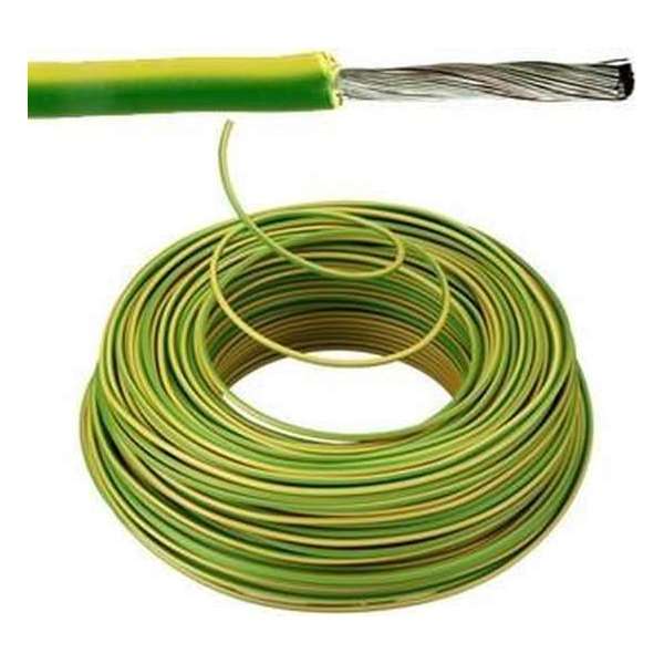 VOBst draad 1,5 mm² - Geel/Groen (H07V-K) - VOBST15GG VOBst draad 1,5 mm² - Geel/Groen (H07V-K) - VOBST15GG