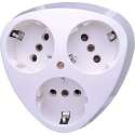 KOPP - Wandcontactdoos - Standard - Opbouw - 3-voudig Stopcontact - Randaarde - Arctic Glans Wit - BES LED