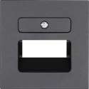 KOPP - Afdekplaat/Centraalplaat - Athenis - 2-voudig UAE/UTP - Mat Antraciet - BES LED