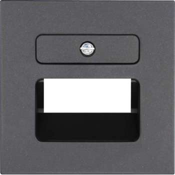 KOPP - Afdekplaat/Centraalplaat - Athenis - 2-voudig UAE/UTP - Mat Antraciet - BES LED
