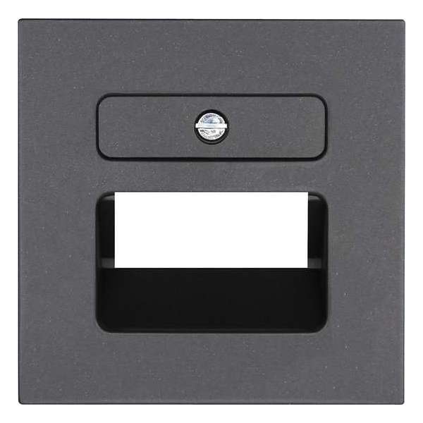 KOPP - Afdekplaat/Centraalplaat - Athenis - 2-voudig UAE/UTP - Mat Antraciet - BES LED KOPP - Afdekplaat/Centraalplaat - Athenis - 2-voudig UAE/UTP - Mat Antraciet - BES LED