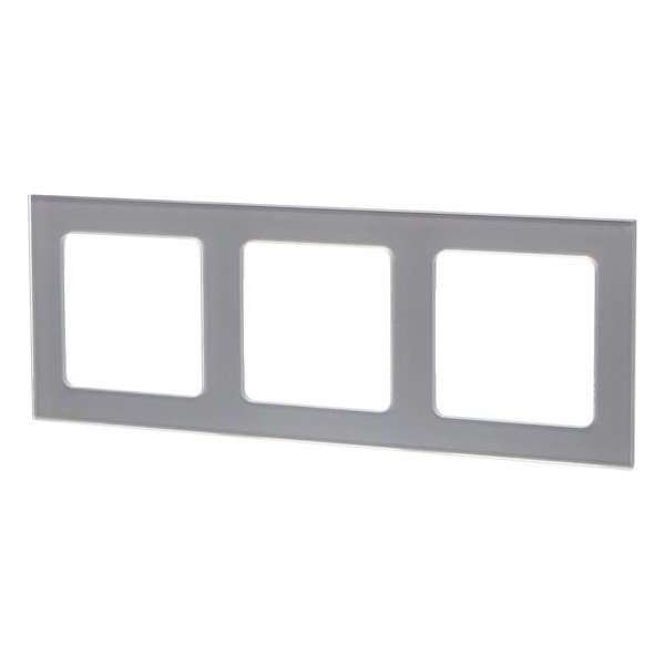 Afdekraam - Aigi Jura - 3-voudig - Vierkant - Glas - Zilver - BES LED Afdekraam - Aigi Jura - 3-voudig - Vierkant - Glas - Zilver - BES LED