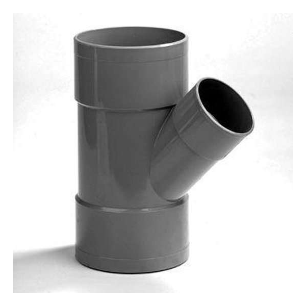 T-stuk 3x lijmmof 45° PVC keurmerk BRL52100 160 x 110mm T-stuk 3x lijmmof 45° PVC keurmerk BRL52100 160 x 110mm