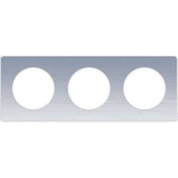 Afdekraam Odace Touch 3V - Geborsteld Aluminium - Schneider Electric - S520806J