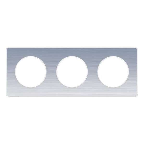 Afdekraam Odace Touch 3V - Geborsteld Aluminium - Schneider Electric - S520806J Afdekraam Odace Touch 3V - Geborsteld Aluminium - Schneider Electric - S520806J