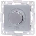 LED Dimmer - Igan Jura - Inbouw - Vierkant - Kunststof - Enkel Knop - 3-100W - Zilver