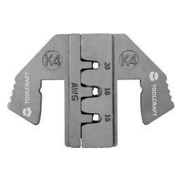 TOOLCRAFT PLE-0K4 Krimp-onderdelen Krimpinzetstuk Duits K4 Geschikt voor merk: TOOLCRAFT PZ-500 TOOLCRAFT PLE-0K4 Krimp-onderdelen Krimpinzetstuk Duits K4 Geschikt voor merk: TOOLCRAFT PZ-500