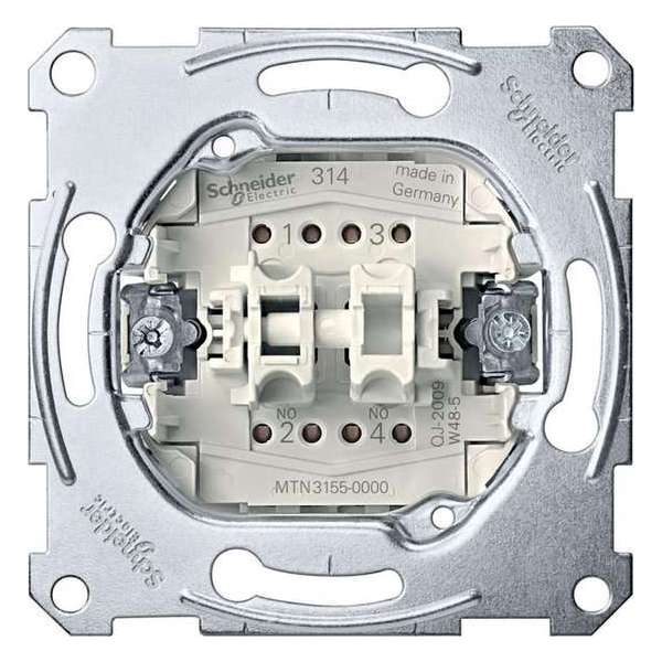 Sokkel - Impulsdrukker Dubbel - Merten - Schneider Electric - MTN3155-0000 Sokkel - Impulsdrukker Dubbel - Merten - Schneider Electric - MTN3155-0000
