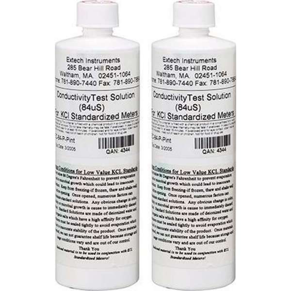 EXTECH EC-84-P: 84μS Conductivity Standard (2 flessen) EXTECH EC-84-P: 84μS Conductivity Standard (2 flessen)