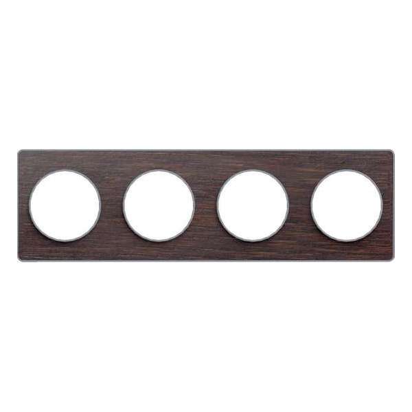 Afdekraam Odace Touch 4V - Wenge/Aluminium - Schneider Electric - S530808P Afdekraam Odace Touch 4V - Wenge/Aluminium - Schneider Electric - S530808P