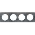 Afdekraam Odace Touch 4V -  Leisteen/Wit - Schneider Electric - S520808U