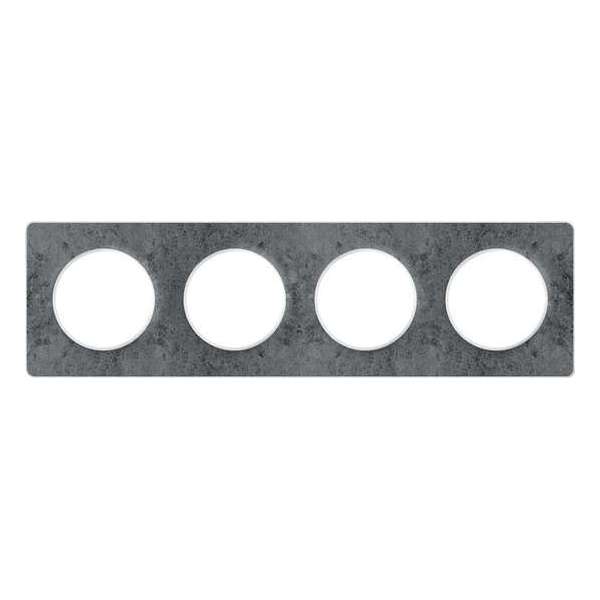 Afdekraam Odace Touch 4V - Leisteen/Wit - Schneider Electric - S520808U Afdekraam Odace Touch 4V - Leisteen/Wit - Schneider Electric - S520808U