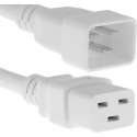 E&T Powercables C19 - C20 voeding verlengkabel - 3x 1,50mm / wit - 3 meter