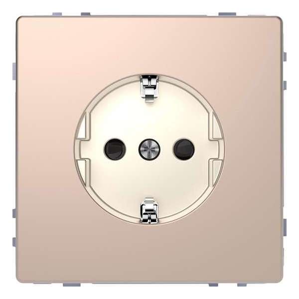 Stopcontact - Inbouw - Randaarde - Beveiliging - Champagne Metallic - Systeem Design - Schneider Electric - MTN2300-6051 Stopcontact - Inbouw - Randaarde - Beveiliging - Champagne Metallic - Systeem Design - Schneider Electric - MTN2300-6051