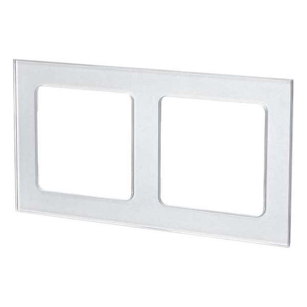 Afdekraam - Aigi Jura - 2-voudig - Vierkant - Glas - Zilver - BES LED Afdekraam - Aigi Jura - 2-voudig - Vierkant - Glas - Zilver - BES LED