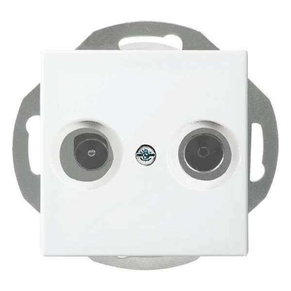 Contactdoos – radio – tv – inbouw – geschikt voor afdekraam Busch–Jaeger Balance – polarwit Contactdoos – radio – tv – inbouw – geschikt voor afdekraam Busch–Jaeger Balance – polarwit