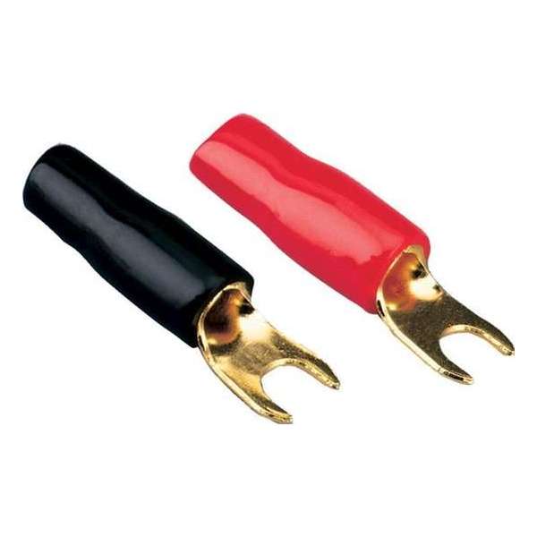 Vork kabelschoen 10 mm² 50 Stuks rood Vork kabelschoen 10 mm² 50 Stuks rood