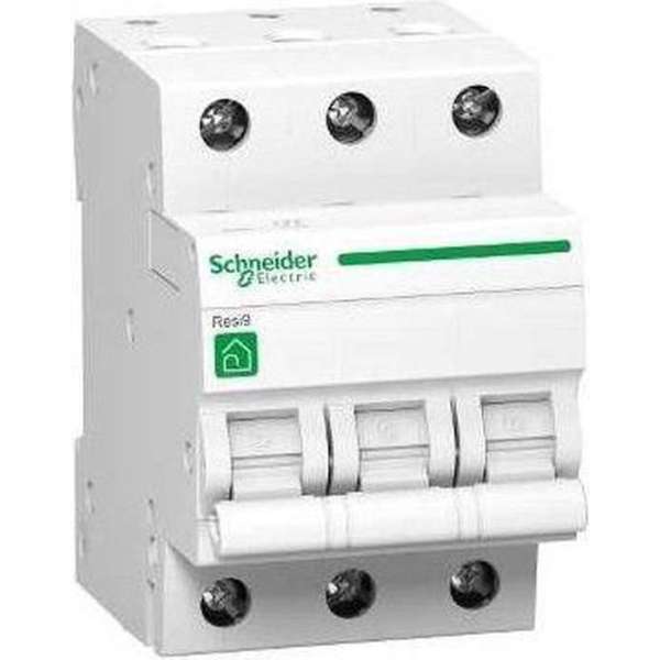 Schneider RESI9 stroomonderbreker 3P 16A C 3kA Schneider RESI9 stroomonderbreker 3P 16A C 3kA