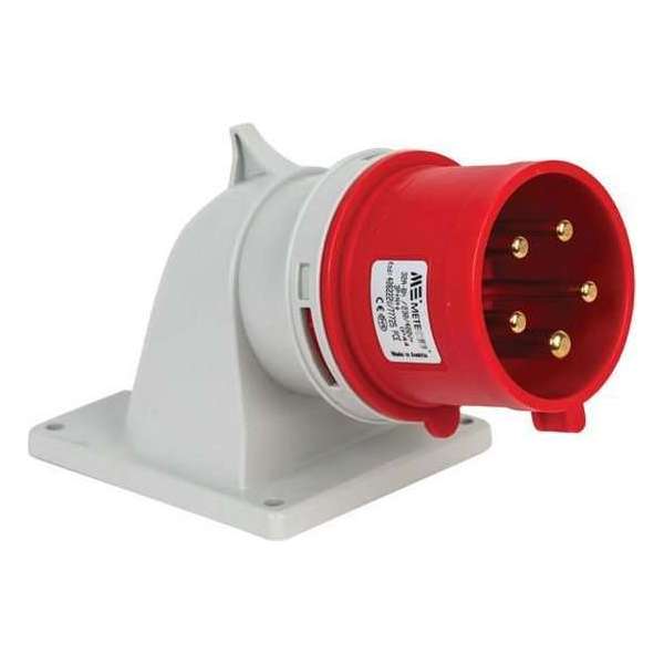 Mete - CEE male 5 polig 6H 32A IP44 - kracht wandcontactdoos 380-415VAC Mete - CEE male 5 polig 6H 32A IP44 - kracht wandcontactdoos 380-415VAC